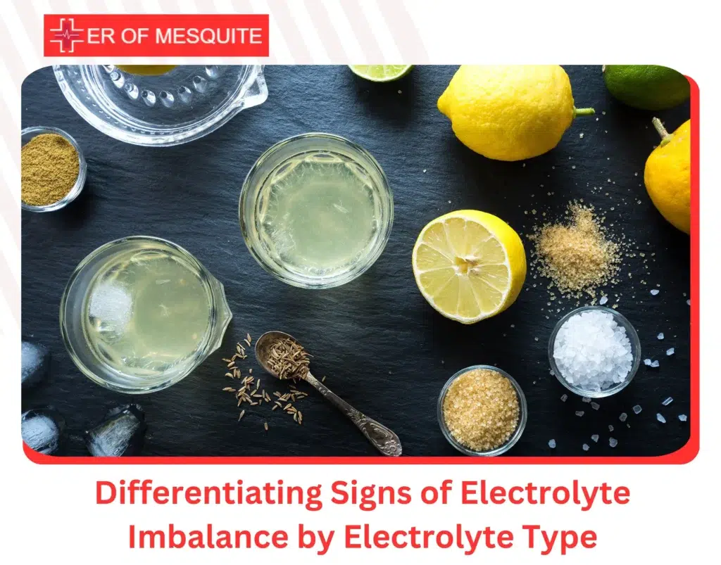Differentiating Signs of Electrolyte Imbalance by Electrolyte Type